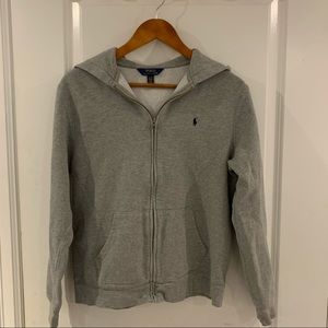 Polo zip up hoodie.